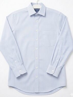 Men’s Mini Check Dress Shirt – Small – Cotton Blend – Like New